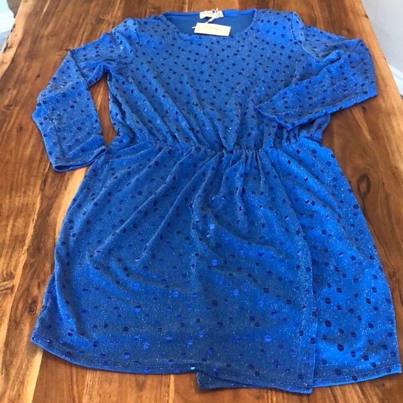 Blue Sequin Dress Size 14 NWT - Picture 1 of 8